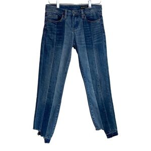 BLANK NYC - SKINNY DISTRESSED MULTI-TONE &‎ MULTI FABRIC DENIM STRETCH JEANS B17